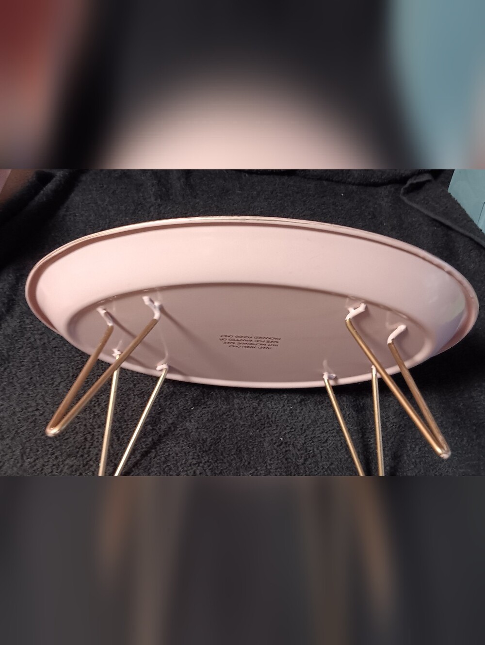 Pink Oval Metal Serving/display/Trinket Tray - Picture 2 of 3